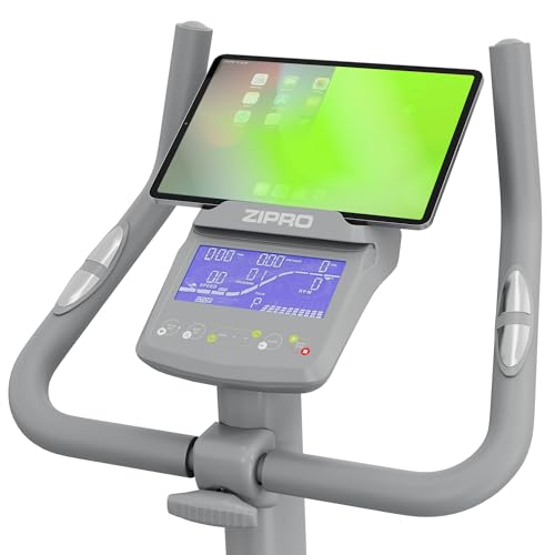 ZIPRO RAVE Heimtrainer Fahrrad - 32-Stufen-Widerstand, Herzfrequenzsensor, 11 Trainingsprogramme, Verstellbare Sitz- und Lenkerposition, Bluetooth-Konnektivität, Ergometer, Ideal für Cardio & Fitness