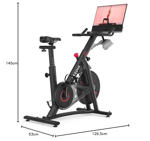 Yesoul G1M Plus heimtrainer fahrrad Indoor peloton Bike, fahrrad hometrainer für zu Hause, mit drehbarem Bildschirm und Vierfach-Lautsprechern, Cardio geräte für zuhause, 160 kg belastbar