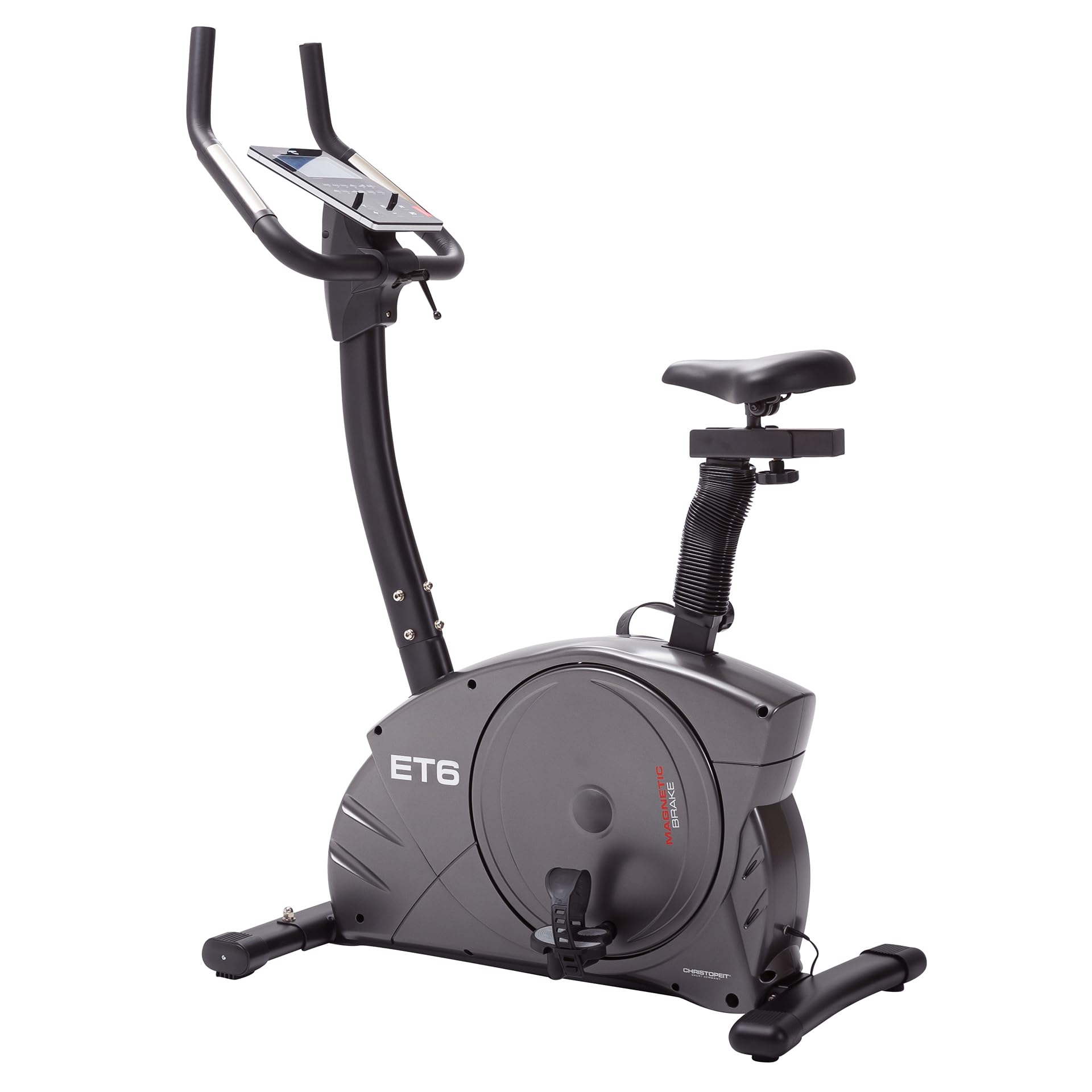Christopeit Sport Ergometer Heimtrainer ET 6 new 24-Stufig, bis 150kg Gewicht, 12kg Magnet-Bremssystem, LCD-Display