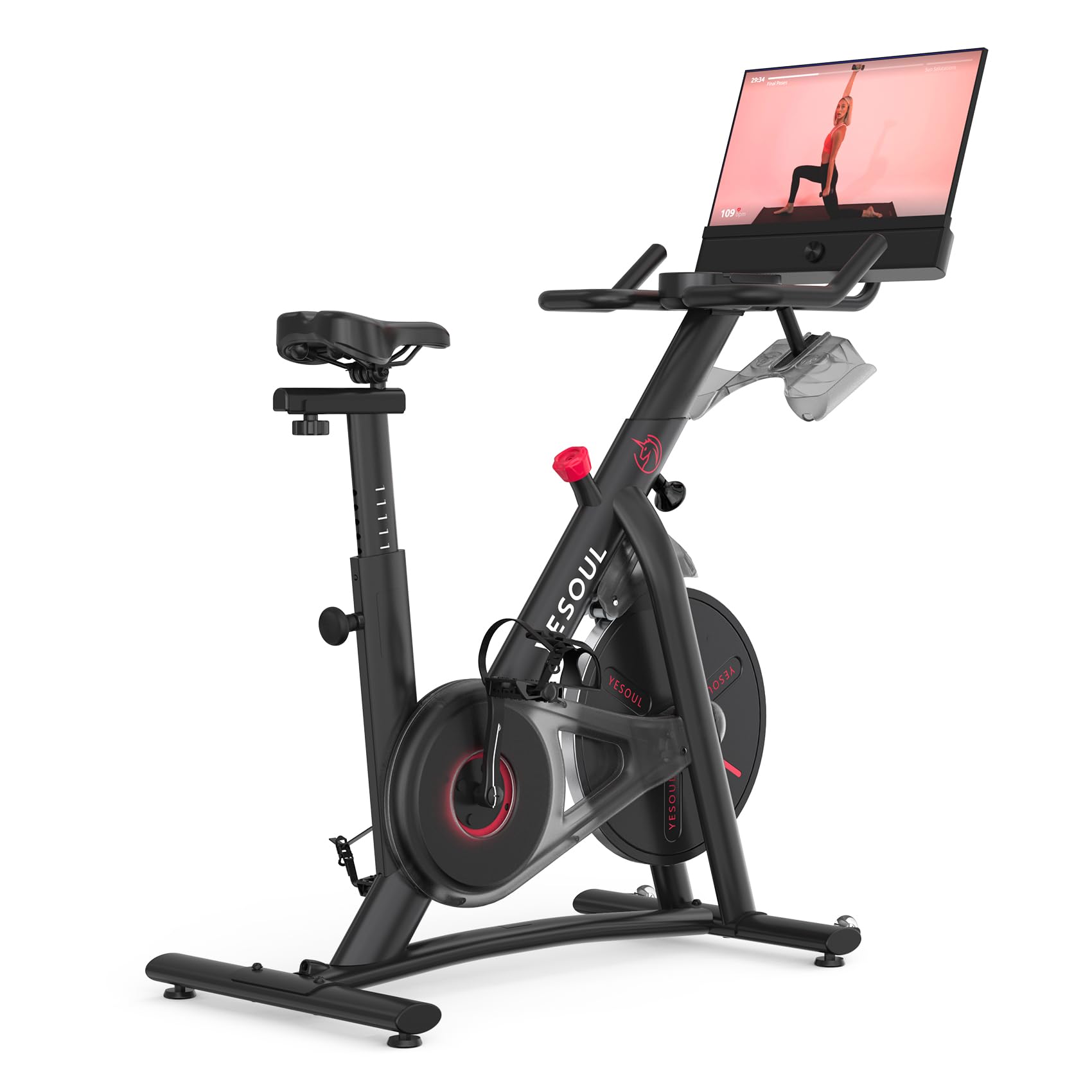 Yesoul G1M Plus heimtrainer fahrrad Indoor peloton Bike, fahrrad hometrainer für zu Hause, mit drehbarem Bildschirm und Vierfach-Lautsprechern, Cardio geräte für zuhause, 160 kg belastbar