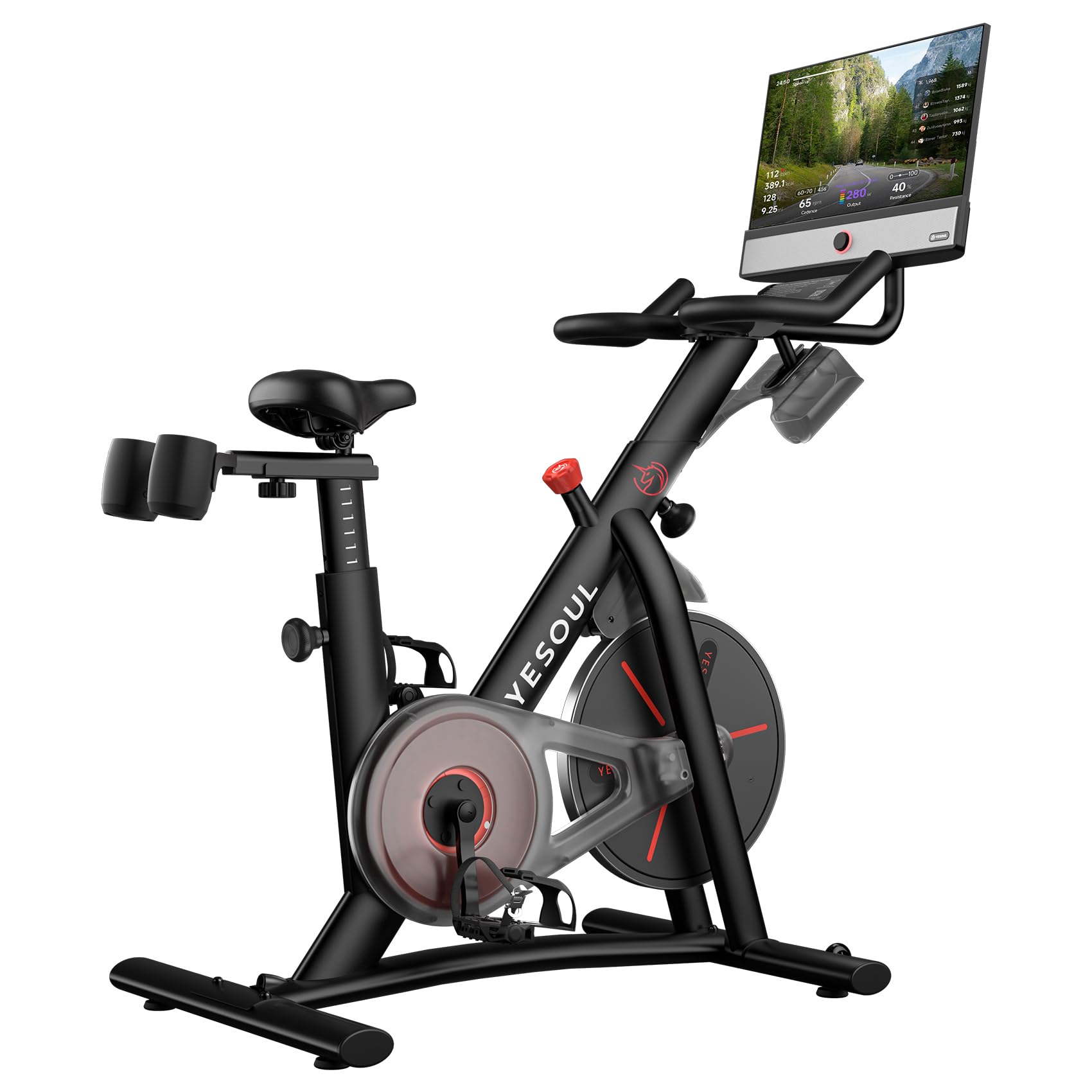 Yesoul G1M Max Heimtrainer Ergometer, Leises Indoor Fitnessbike für Kardio Training mit 21,5" FHD-Bildschirm, Magnetischem Widerstand, 30 W Vierfach-Lautsprecher 360°-Sound & Unbegrenztem Streaming