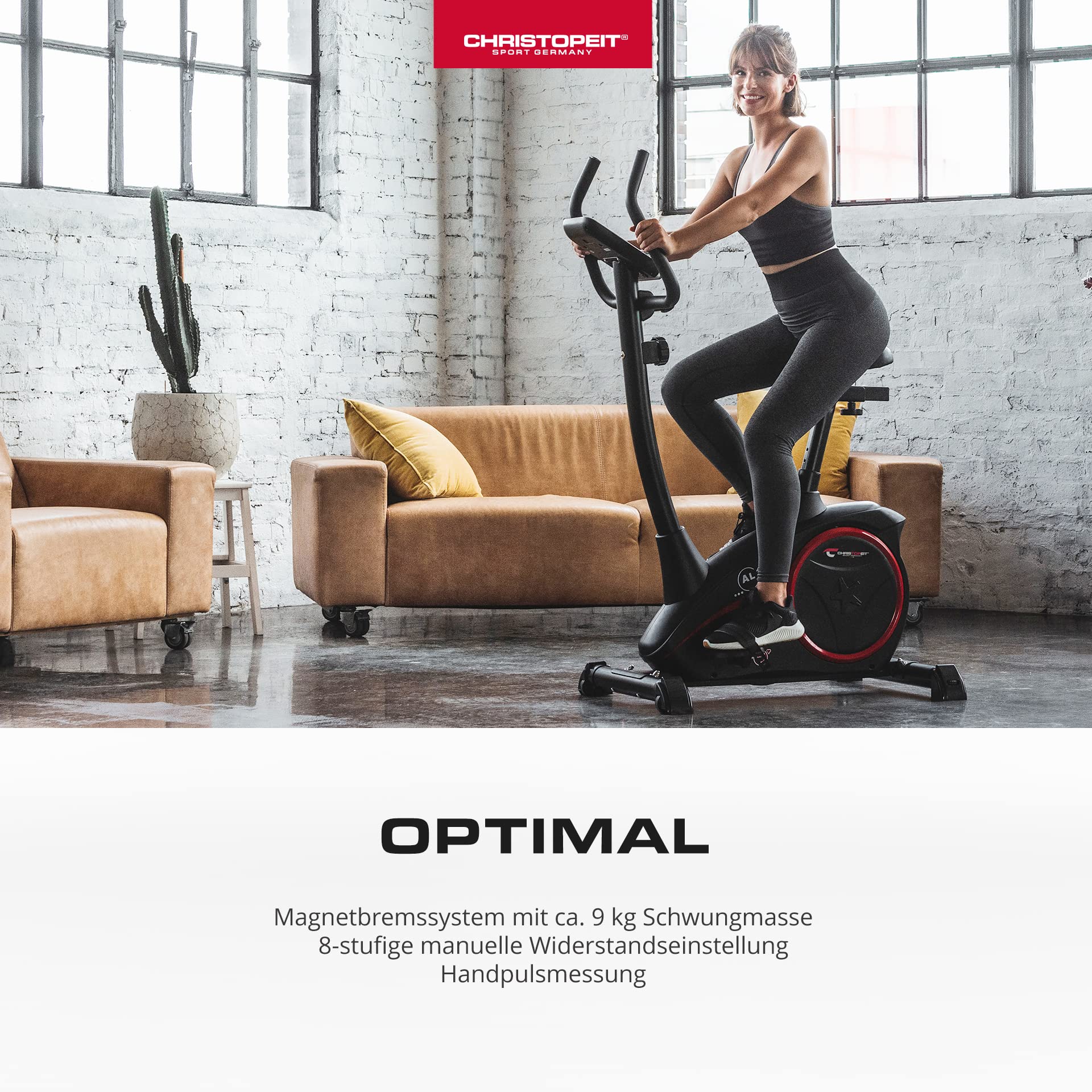 Christopeit Heimtrainer AL 1 Black Edition inkl. Bodenschutzmatte
